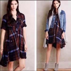 Holding Horses Lexington plaid shirt dress